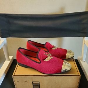 JITAI Mens Penny Slip On Velvet Loafer Size 10